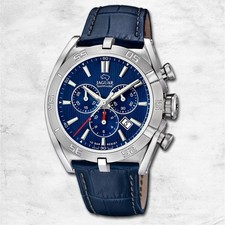 Jaguar Herrenuhr Leder blau