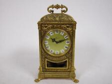 Alte Schmid vergoldete Tischuhr, Pendeluhr, Reisewecker ca.17,5cm H 8V2444