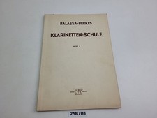 Notenheft Balassa-Berkes Klarinetten-Schule Lehrbuch Grifftabelle Heft 1 #25B708