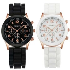 Damenuhr mit Silikonarmband