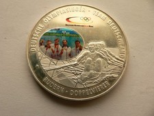 Deutschland Olympia sieger Rudern Doppelvierer Farbmedaille versilbert