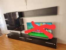 wohnwand schwarz hochglanz 2x 150 Breite hoh 28 Insgesamt 300 cm breit 