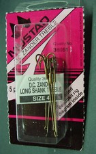 RARITÄT Mustad Zanderhaken Longshank Treble Drilling Größe 4