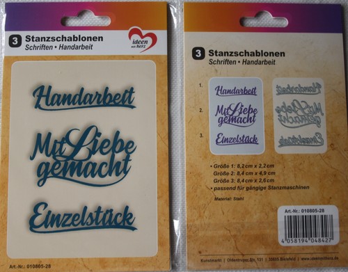 Stanzschablonen handarbeit - stanzschablonen, "handarbeit"