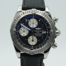 BREITLING CHRONOMAT EVOLUTION A13356 LÜNETTE SCHWARZ TOP ZUSTAND BR506