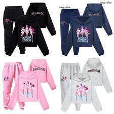 Mädchen KPop Dämonenjäger lässiges Sweatshirt Pullover Hoodie Oberteil Hose Outfit Sets