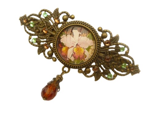 Edle haarspange mit orchidee - edle,