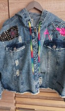 Coole jeansjacke mit kapuze - mit,