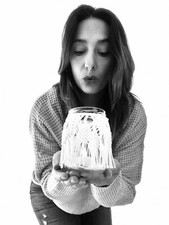 Glasvase Kerzenhalter mit Makramee Dekoration - Geschenkidee