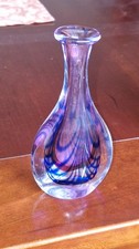 Kleine Mundgeblasene Vase Tropfenform wohl Skandinavien Od. Murano GLAS Signiert