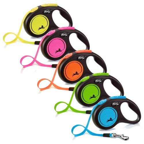 Flexi neon gurt leine - -,