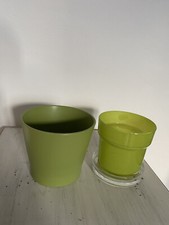 Set 2x Übertopf Grün Garten