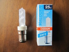 NEUE OSRAM HALOLUX CERAM B15d / SBC 25W 64466 AM MATT FROSTED 25 WATT DIMMBAR !!