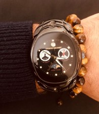 Surf Cult Tide & Moon Phase Uhr – 10 ATM, Vintage Surf Watch, selten