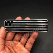 2x Black Metal USA Flagge