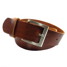 Ledergürtel 4 cm breit cognac eigener Fertigung Rindsleder Bundweite messen