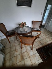 wunderschöner Antiker Tisch mit 3 Stühlen Massivholz