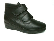 Waldläufer Damen Stiefel Boots Mabel gefüttert warm schwarz Leder Extra Weit 