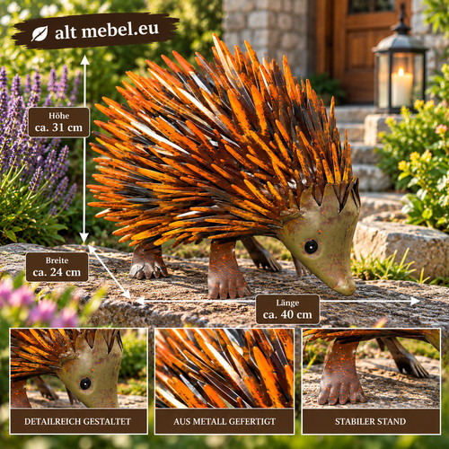Igel gartenfigur metall - igel, 40