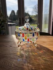 Bunte mosaik glas schmuckdose - glas,