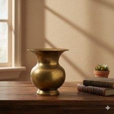 ✨ Antike Messing Vase ? Handarbeit Garantiert ? Vintage Deko Sammler ?