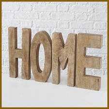 HOME Schriftzug 4-teilig HOLZ