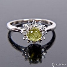 Natural green peridot - green,