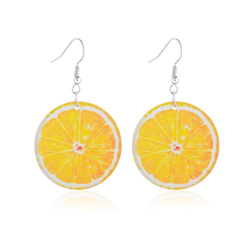 Orangen ohrringe frucht - ohrringe,