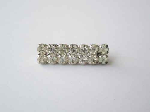 Vintage brosche strass klar - strass,