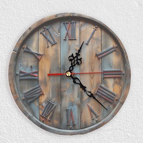 Wanduhr aus glas mit - wanduhr,