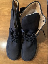 CAMEL Boots Wildleder Schwarz, Größe 8 F