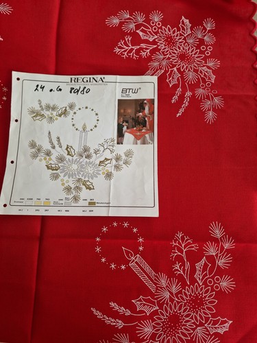 Rote weihnachts mitteldecke - rote, weihnachts-mitteldecke