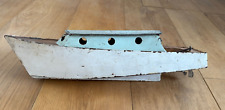 Großes Vintage 40er/50er Modell Kajütboot Ganzmetall motorisiert 67cm x 17cm