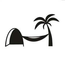 Aufkleber Mauseloch mit Palme