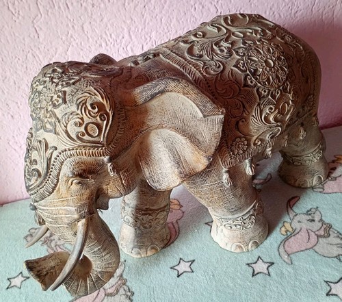 Indischer elefant steinfigur - elefant,