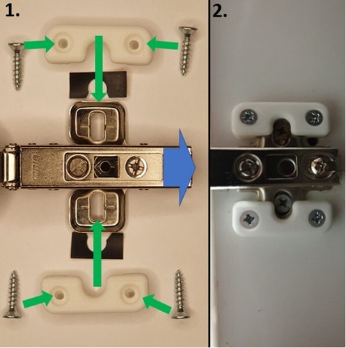 Black hinge repair kit - 2,