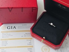 CARTIER 1895 SOLITÄR RING PLATIN 0,24ct. DIAMANT BRILLANT PLATINUM DIAMOND RW 49