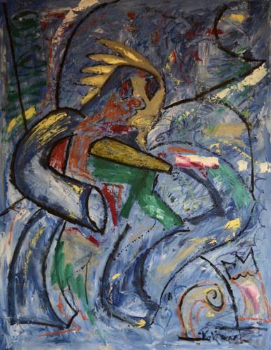 Original ölgemälde blau - Ölgemälde,