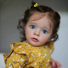 22" Reborn Baby Puppen Vinyl Silikon Echtlebensecht Realistisch Neugeborenes Mädchen Geschenk