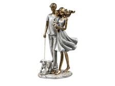 Dekofigur familie mit hund - dekofigur,
