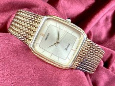 SEIKO Dolce 7741-5060 Vergoldet Champagne Dial Integrated Bracelet JAPAN 1985