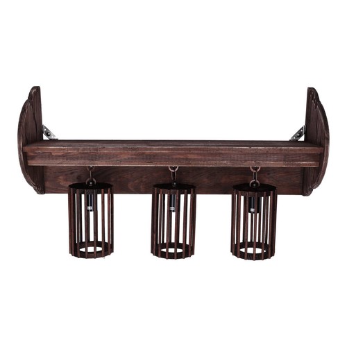 Wandleuchte vintage holz regal - vintage,