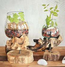 Geschmolzenes Glas Holz