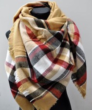 Warm Winterschal Strickschal Karo Kariert Halstuch Schal Halstücher Streifen 