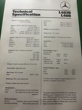 Mercedes Benz L407D L409 Truck