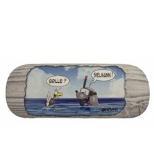 Brillenetui "Brille - Sielmann" mit Putztuch – Maritimes Design Hösti Brillenbox