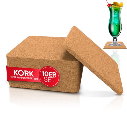 Glasuntersetzer kork schutz - kork,
