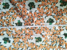 2 Wunderschöner Vorhänge Vintage. Original 60er Jahre. (Bad) Orange 80 X 137