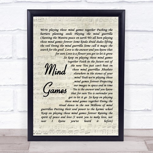 Mind games quote song lyric - mind,