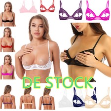 DE!Damen Spitze Offene Brust